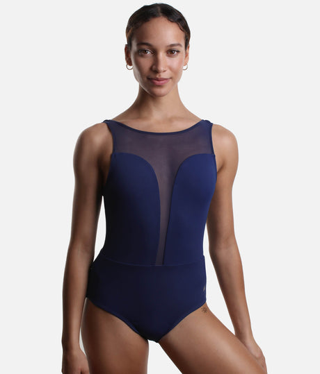 Deep V-Neck Dance Leotard, Low Back - 2110