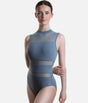 High Neck Dance Leotard, Mesh Inserts - 2111