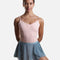 Short Asymmetric Ballet Skirt wit Overlapping Design, Soft Mesh - 2114