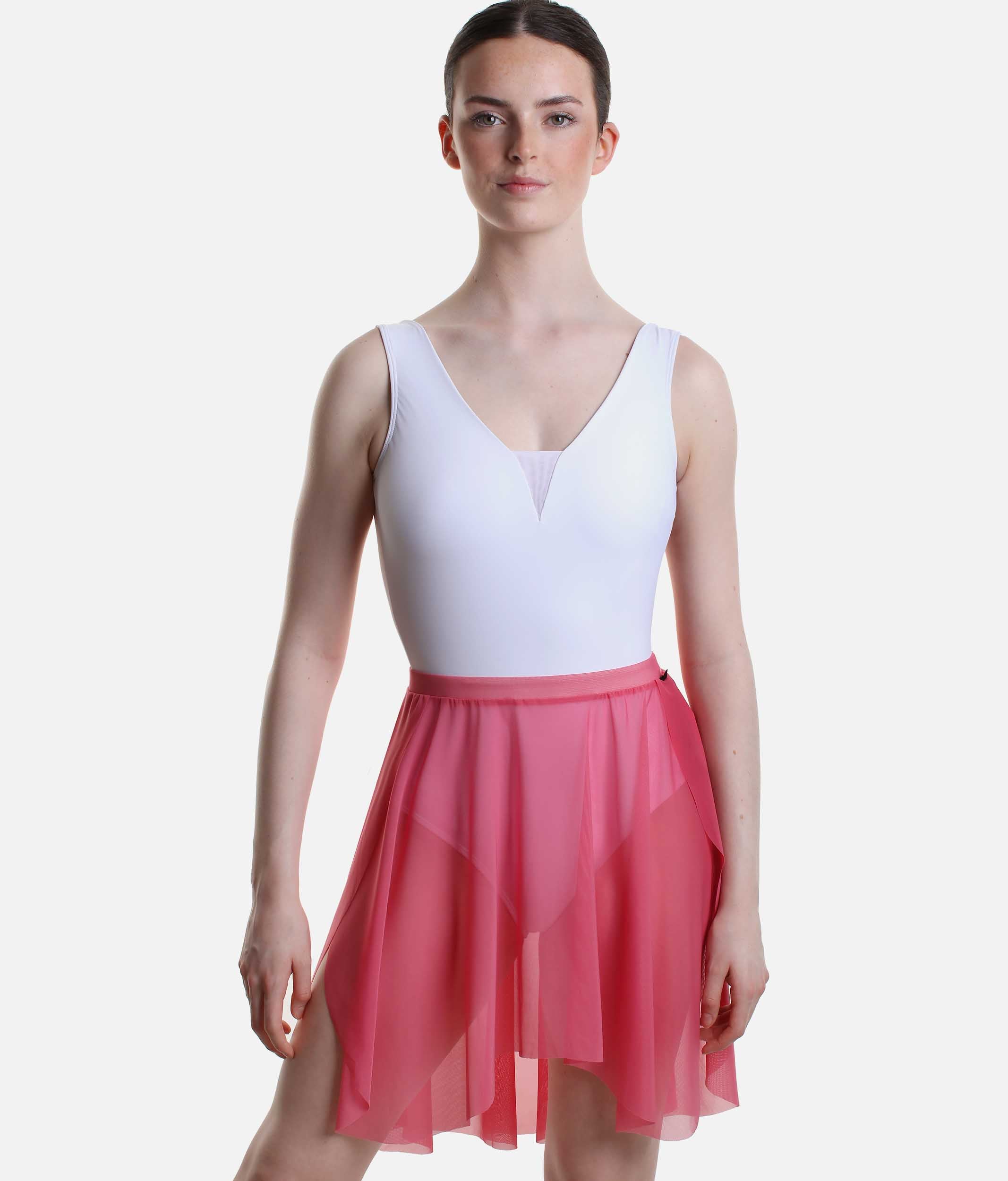 Midi High-Low Mesh Ballet Skirt, Pull On - 2115