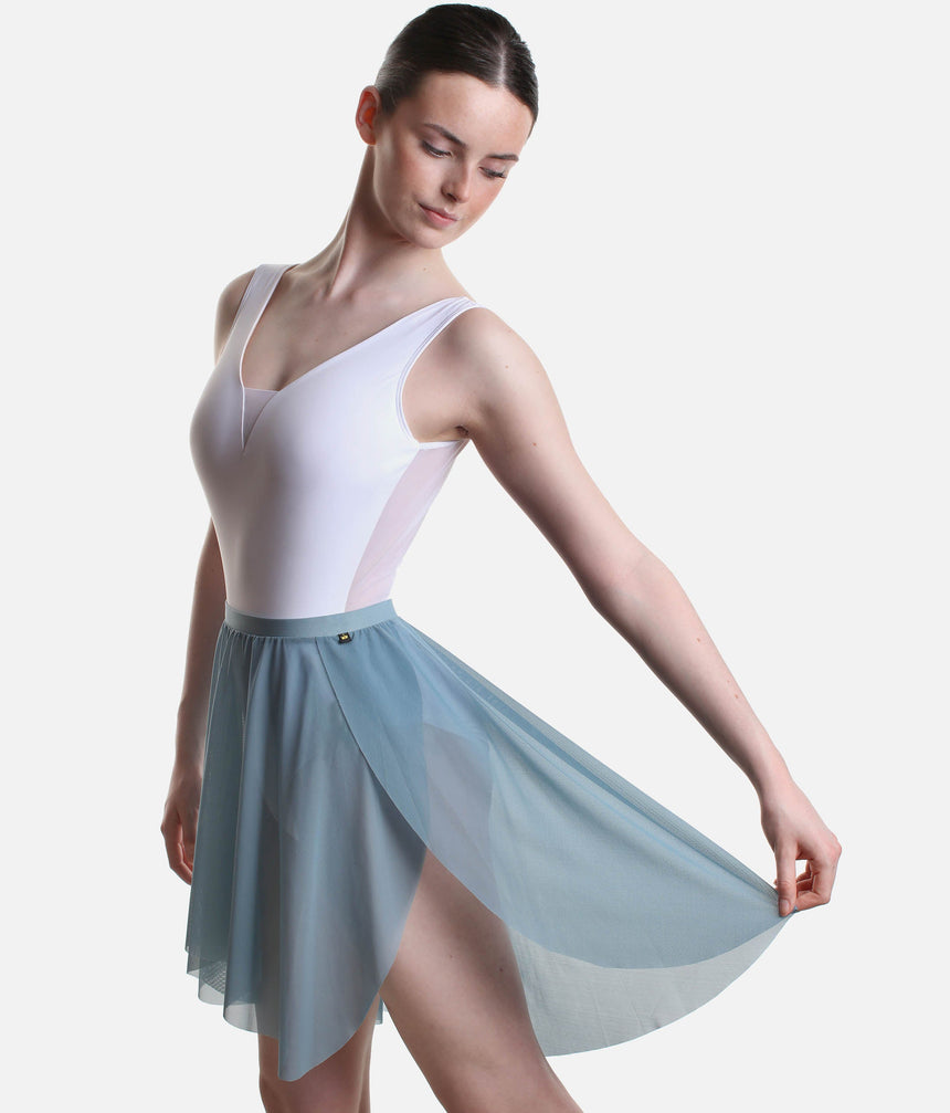 Midi High-Low Mesh Ballet Skirt, Pull On - 2115