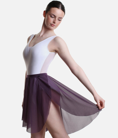 Midi High-Low Mesh Ballet Skirt, Pull On - 2115