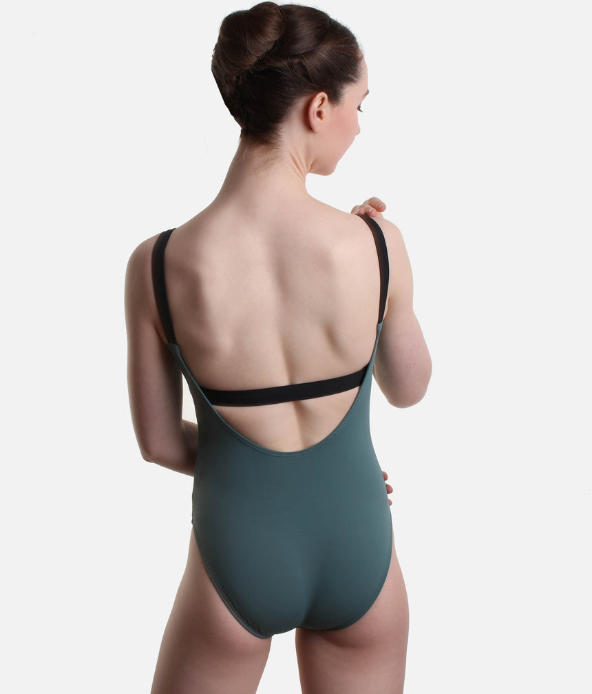 Low-Back Camisole Leotard with Interchangeable Strap - 2120