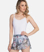 Floral Pull-On Skirt for Ballet, Mesh Skirt with Elastic Waist - RDE2298