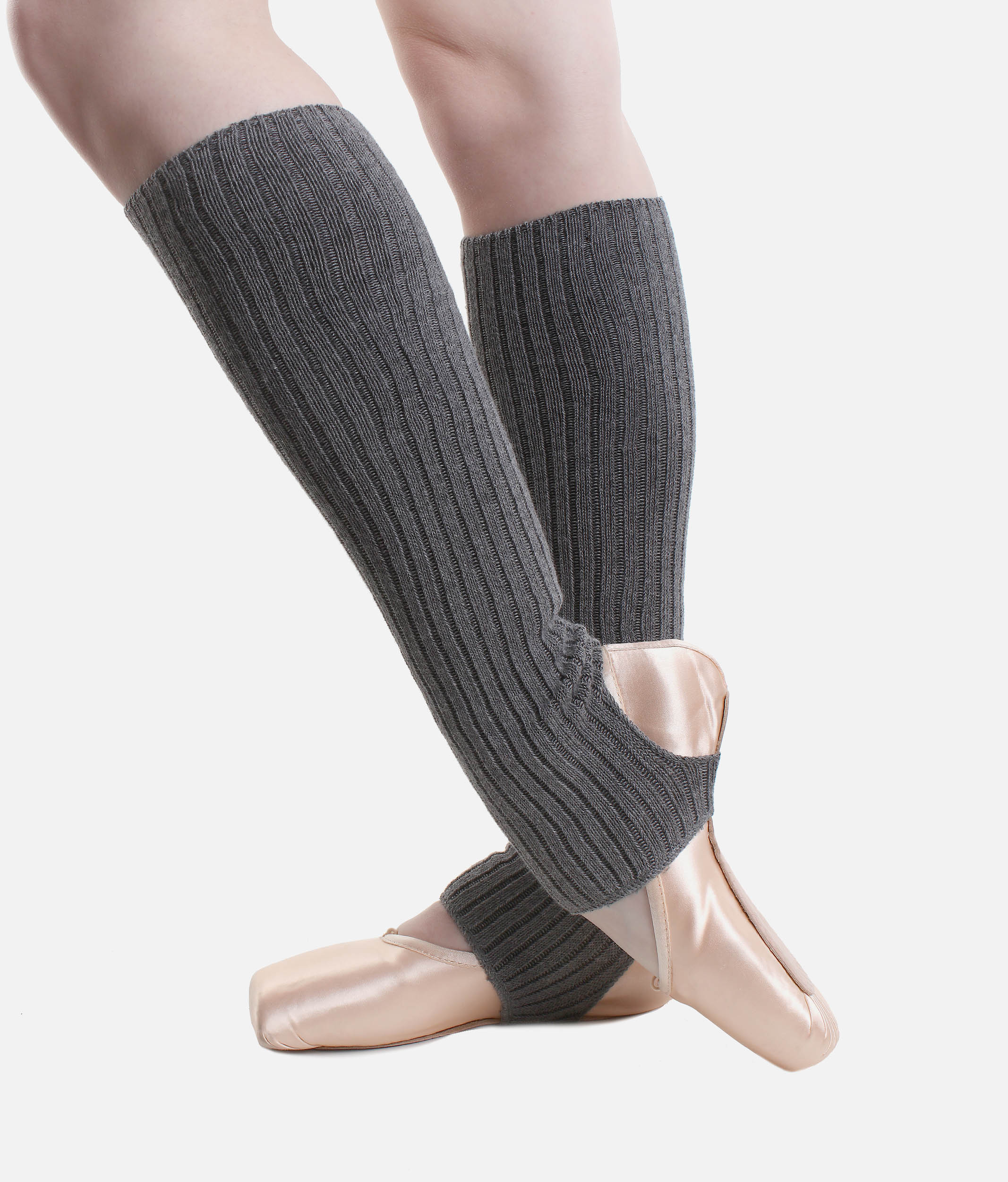 Cotton Knit Stirrup Legwarmers - 2301