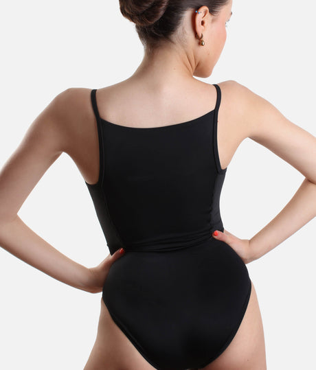 High Neck Ribbed Design Leotard - 2654