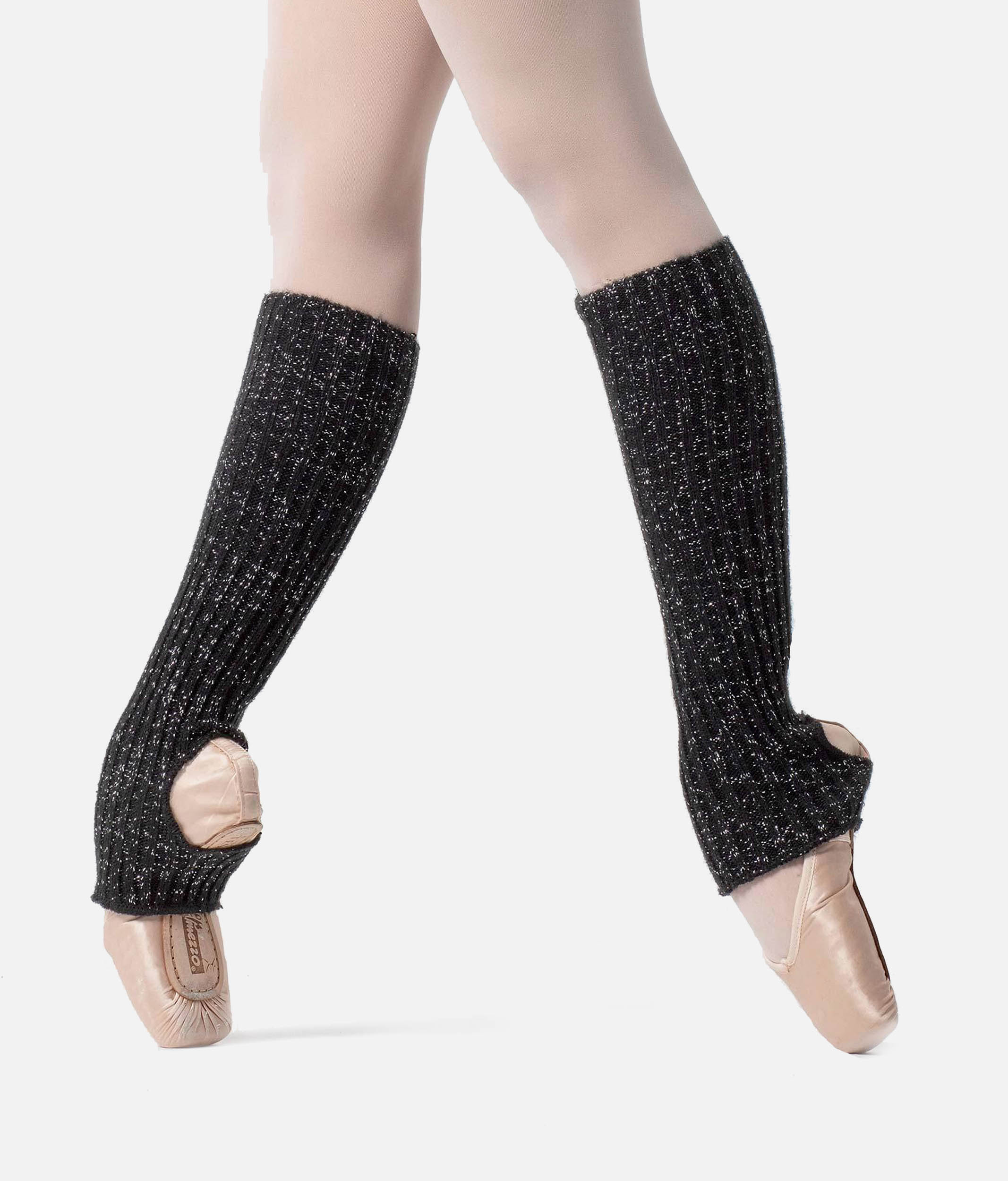 Short Stirrup Legwarmers With Metalic Thread - 2663