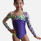Printed Long Sleeve Girl's Gymnastics Leotard - 27880