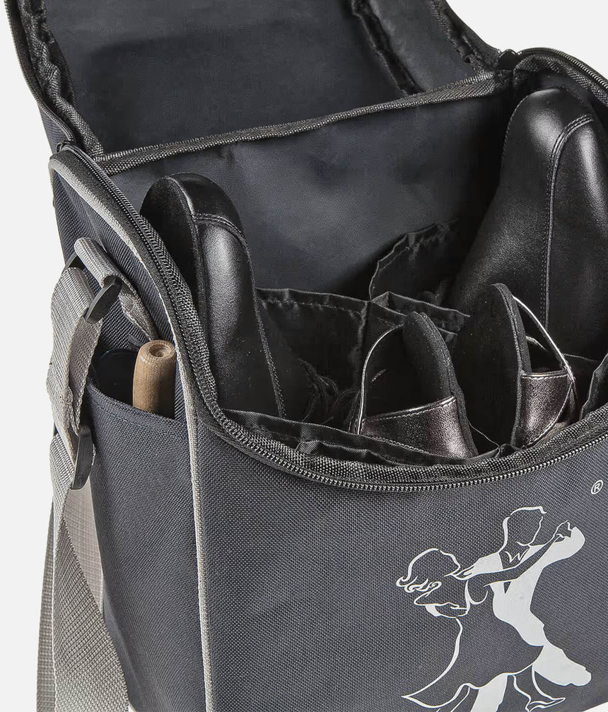Dance Shoe Bag for 1–2 Pairs, Ballroom & Latin with Anti-Scratch Divider - 3984