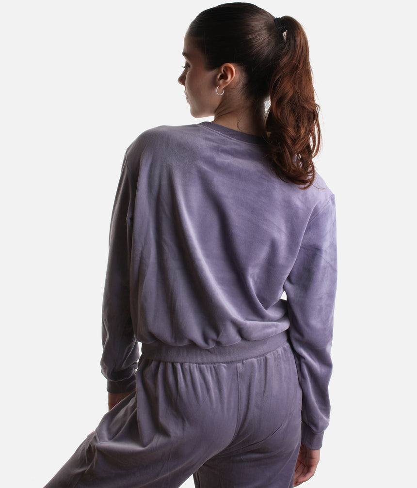Caroline Velvet Crew Neck Jumper for Dancers, Ultar Soft Warm-Up Sweater - Z30015