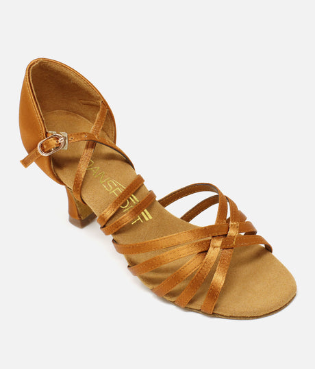 Tan Satin Latin Shoe - L 3007