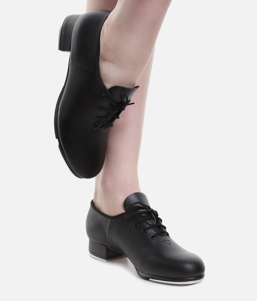 Professional Leather Tap Shoes, Oxford Design with Shock Absorption & Techno Taps - S0301