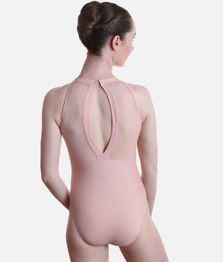 High Neck Dance Leotard, Mesh Insetrs - 31673