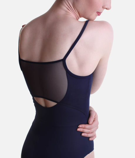 Federica Thin Strap Leotard, Mesh Details for Studio & Stage - 31702