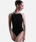 Fina Sleeveless Leotard with Lace Back and Round Neckline, Open Back Dancewear - 31707