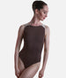 Fina Sleeveless Leotard with Lace Back and Round Neckline, Open Back Dancewear - 31707
