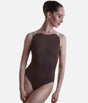 Fina Sleeveless Leotard with Lace Back and Round Neckline, Open Back Dancewear - 31707