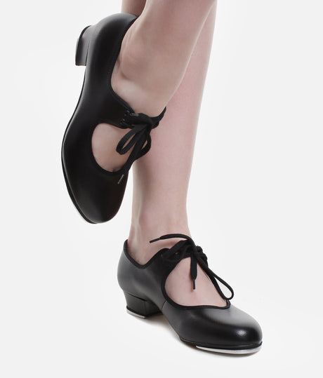 Beginner Tap Dance Shoes with Techno Tap Plates, Lace-Up - S0330