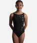 Girls Cara Boat Neck Leotard with Elegant Floral Front - CL40009