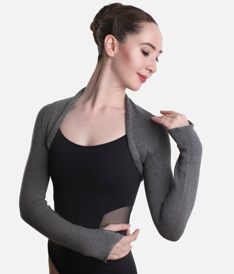 Long Sleeve Shrug With Thumb Holes - 6277