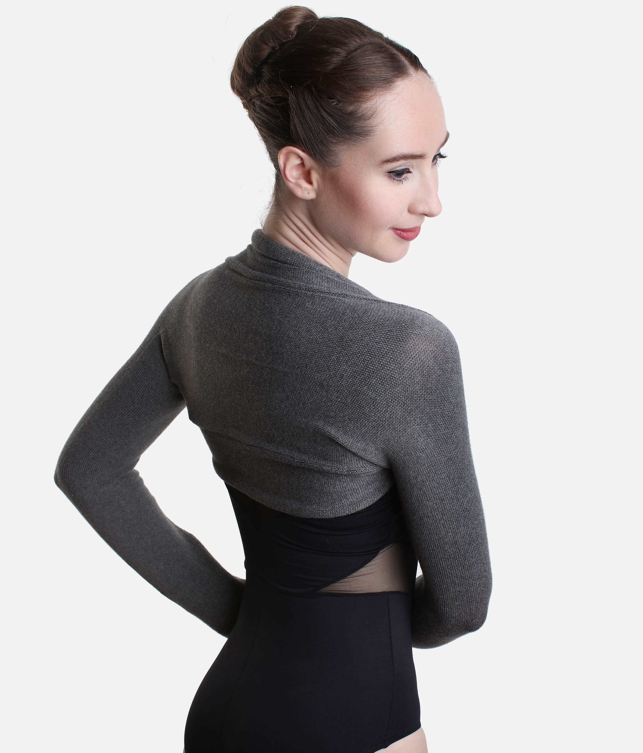 Long Sleeve Shrug With Thumb Holes - 6277