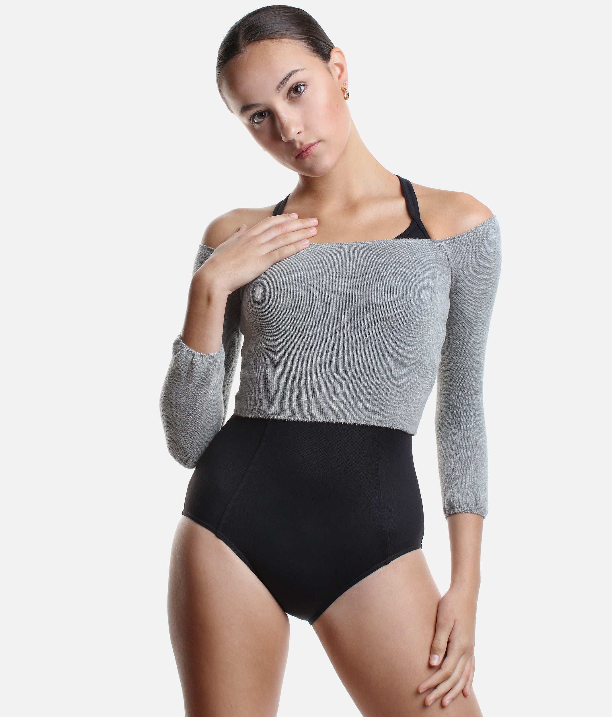 Knitted Crop Top, Dance Warmup - 6579