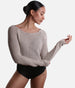HUMAIRA Raglan Sleeve Cropped Dance Sweater, Ballet Warmup Layer - 6674