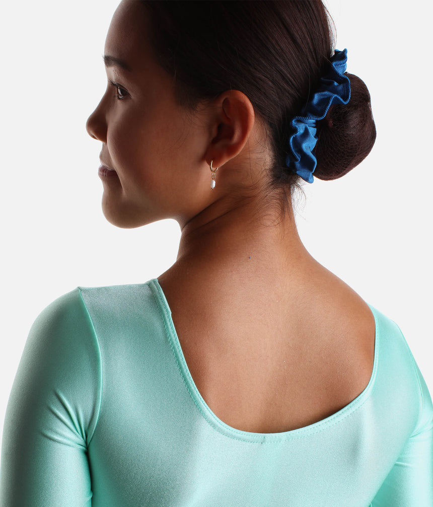 Girls Long Sleeve Gymnastics Leotard, Performance Fit - 7813 (MALLARD)