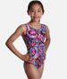 Girl's Sleeveless Gymnastics Leotard, Abstract Vibe - 7822 (EMOTION)