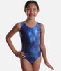 Girl's Classic Tank Sleeve Gymnastics Leotard, Metallic Shimmer - 7822 (ICE CAVE)