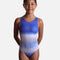 Girls Performance Gymnastics Leotard, Sapphire Sparkle, 4-Way Stretch - 7845