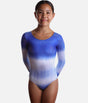 Girls Ombre Gymnastics Leotard with Sparkle Dots + Scrunchie - 7846