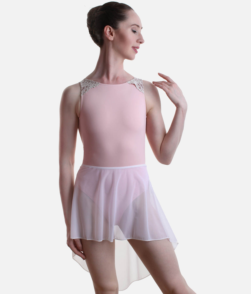 Asymmetrical Tulle Ballet Skirt, Elegant  X-Long Back - 7856