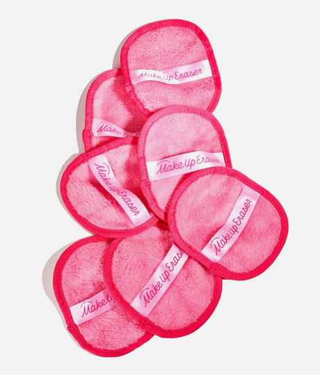 MAKEUP ERASER SET - 7 Mini Pink Wipes for Easy Makeup Removal