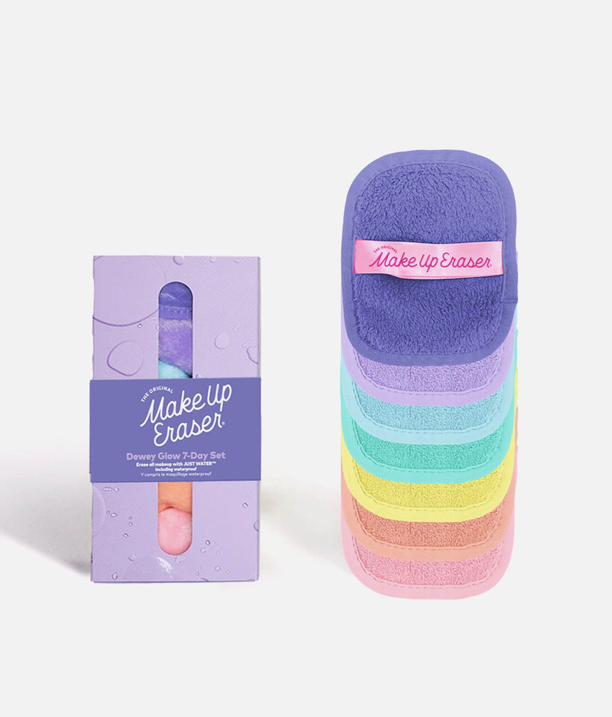 Dewy Glow 7-Day MakeUp Eraser Set, Soft Exfoliating