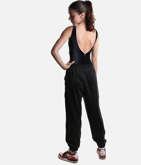 Velvet Sweatpant for Dancers, High-Waist Warm-Up Joggers with Pockets - P80003