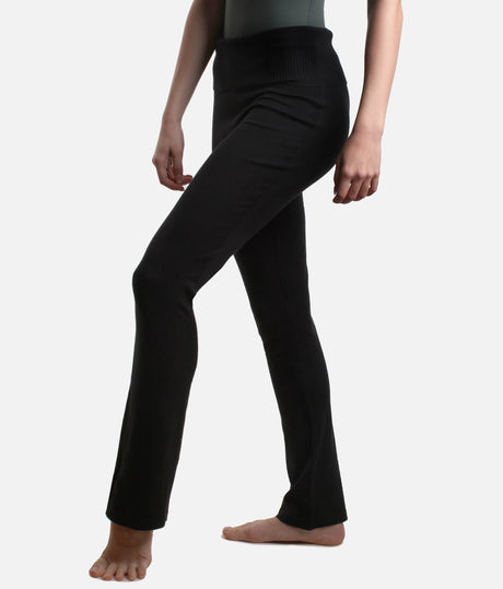 Solstice Knit Dance Pants, High-Waist Bootcut Warm-Up Trousers - P80005