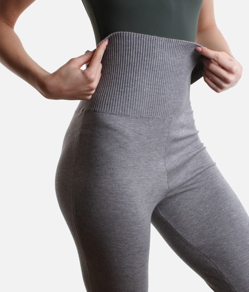 Solstice Knit Dance Pants, High-Waist Bootcut Warm-Up Trousers - P80005