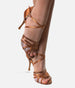 Satin & Glitter Dance Heels with Secure Wrap Strap, 75mm Heel - PD800