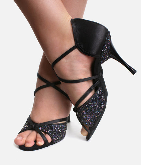 Elegant Salsa & Tango Dance Heels with Versatile Buckle, 75mm Heel - PD801 PRO
