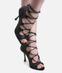 Glitter Dance Heels, Adjustable Lace-Up, Back Zipper & 70mm Heel - PD805 PRO