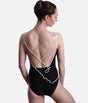 Modern Camisole Dance Leotard with Unique Line Art Back