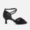 Flared Heel Dance Sandal, Adjustable Strap & Suede Sole