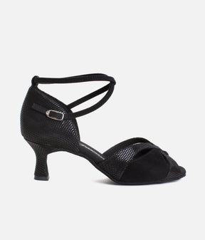 Flared Heel Dance Sandal, Adjustable Strap & Suede Sole