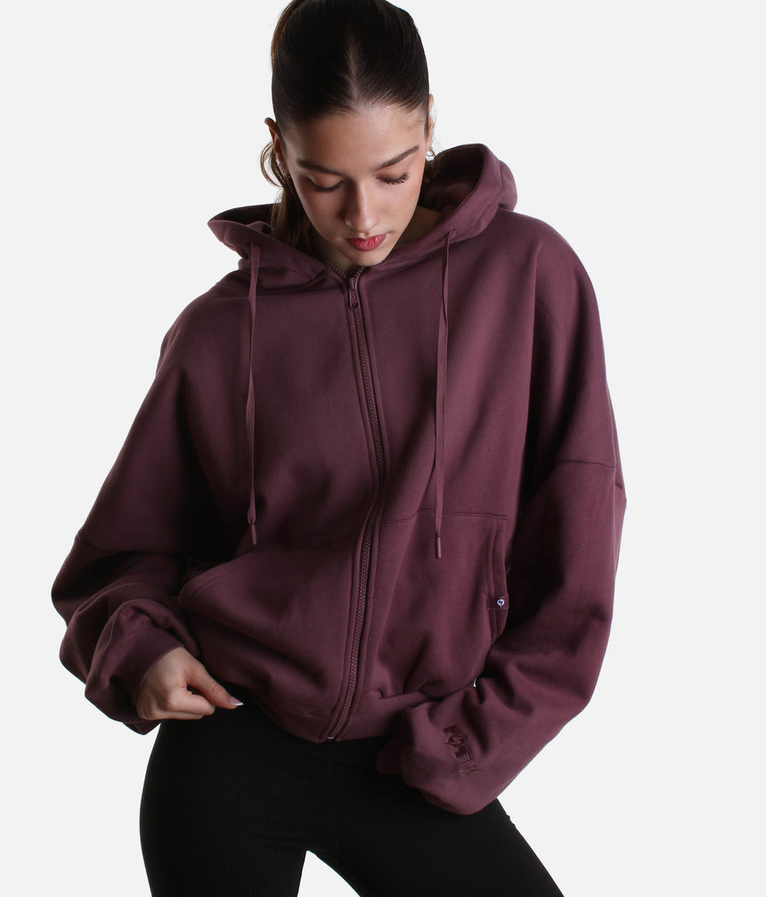 Oversized CLOUD HOODIE, Ultra-Comfy Full-Zip with Pockets