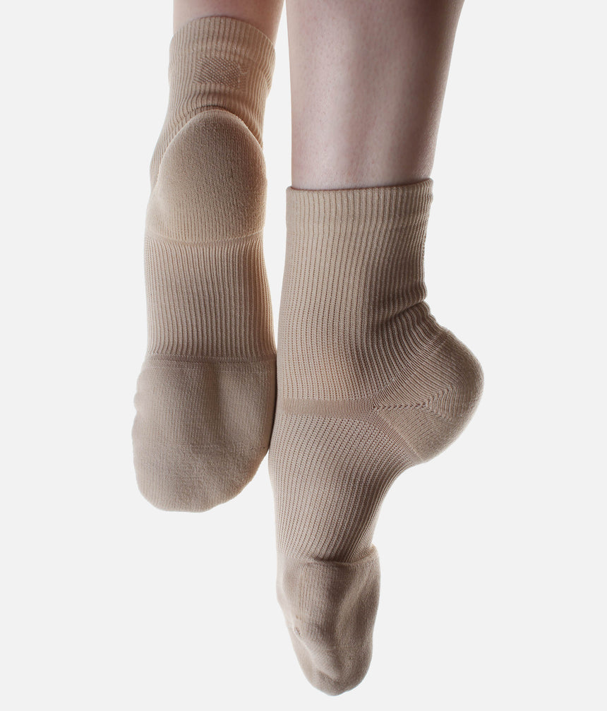 PERFORMANCE SHOCK, Crew Compression Dance Sock with TRACTION