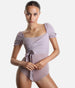 Short Puff Sleeves Leotard, Wrap Style - DIRNDL