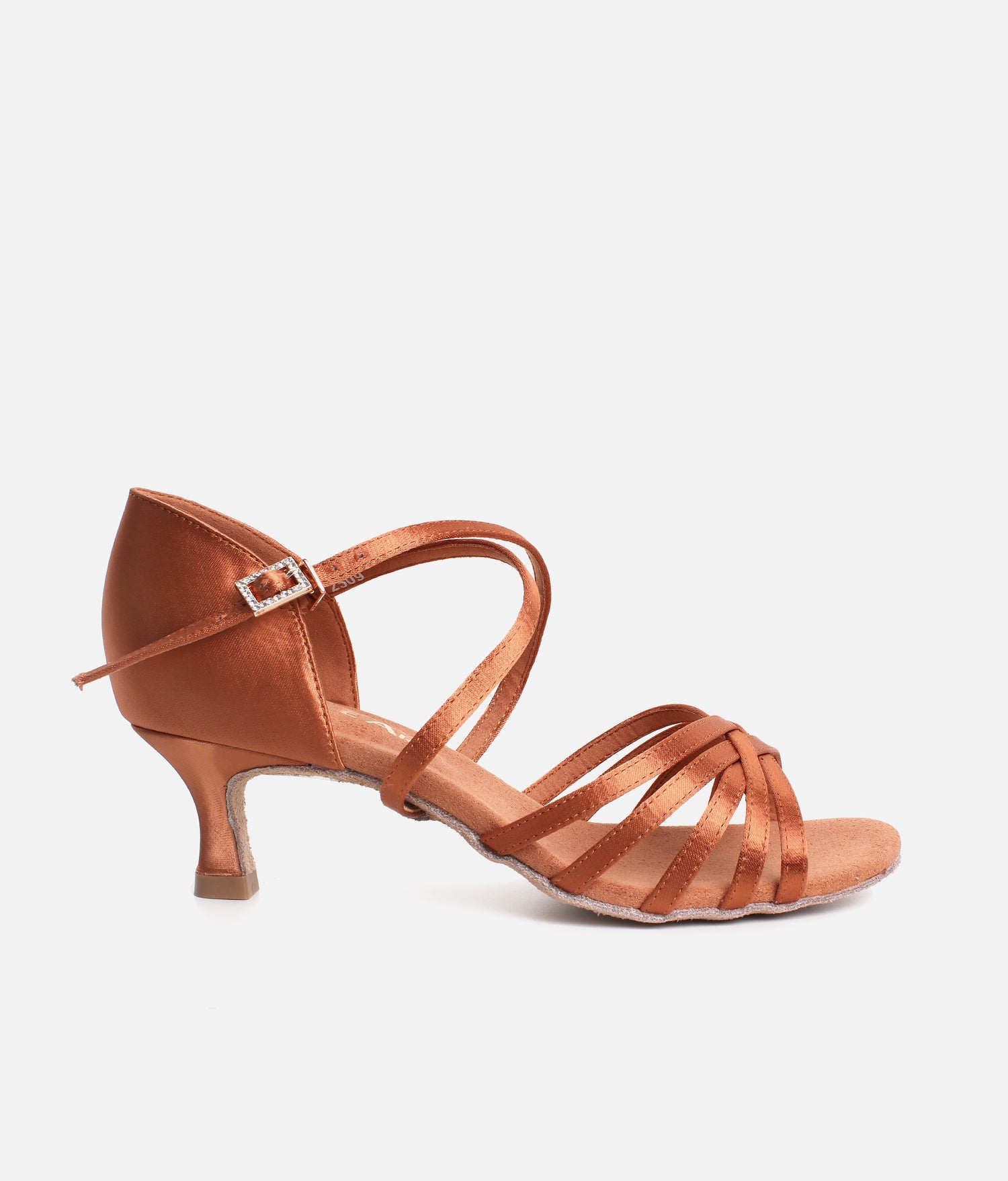 DanceArt Ladies Latin Competition Dance Shoes, Satin Dance Heels 5cm - 217