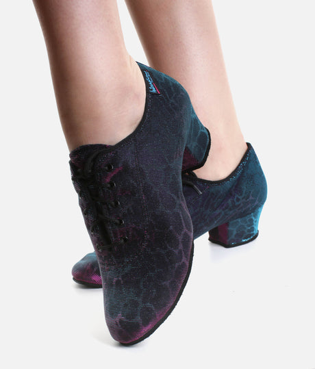 Ultra Flexible Split-Sole Ballroom Dance Shoe - HEATHER BluePink Panther