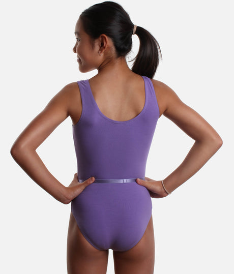 Sleeveless Scooped Neck, Ballet Leotard With Belt - JUNE